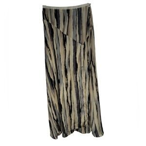 Costa Blanca Artistic Stripe Maxi Skirt